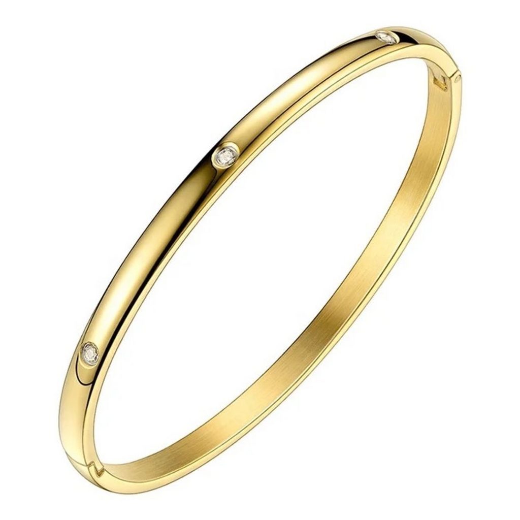 ROUGEMONT Damen Armreif mit Zirkonia 18K Gold